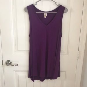 Purple v neck tunic